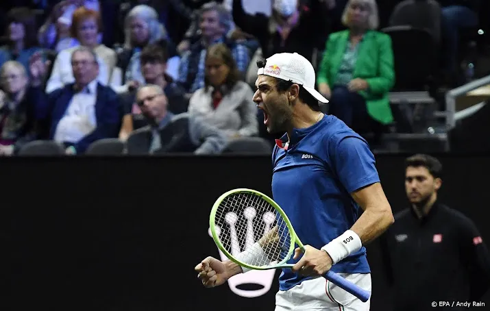 tennisser berrettini zet europa op voorsprong in laver cup