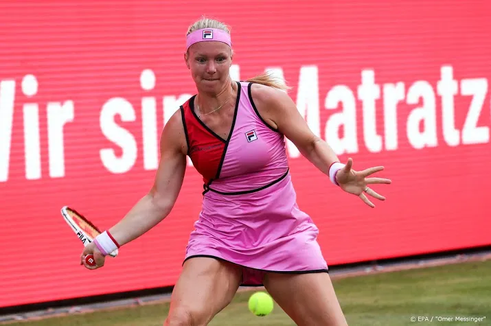 tennisster bertens blijft door regen in berlijn aan de kant