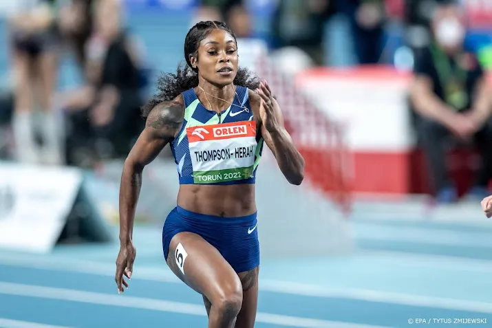 thompson noteert met 1089 beste tijd van dit jaar op 100 meter