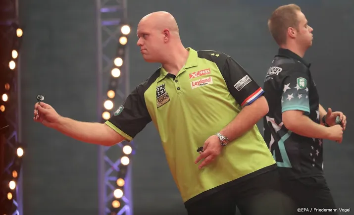 van gerwen in tweede ronde tegen tabern