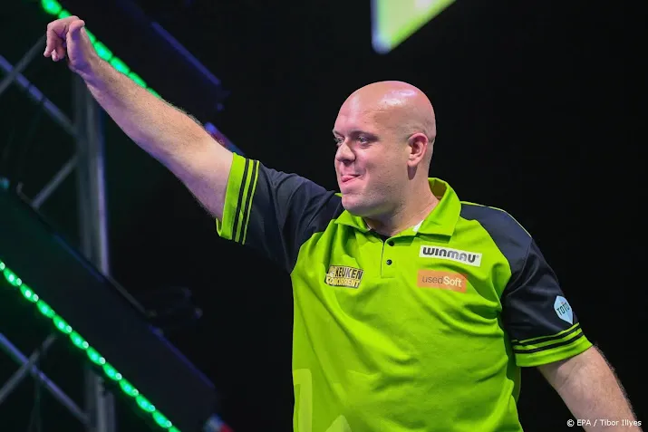 van gerwen laat in premier league drie matchdarts onbenut