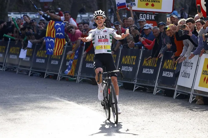 vierde ritwinst en eindzege wielrenner pogacar in catalonie
