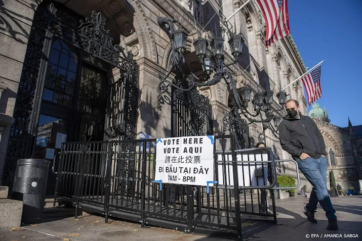 wall street begint licht hoger aan spannende verkiezingsdag in vs