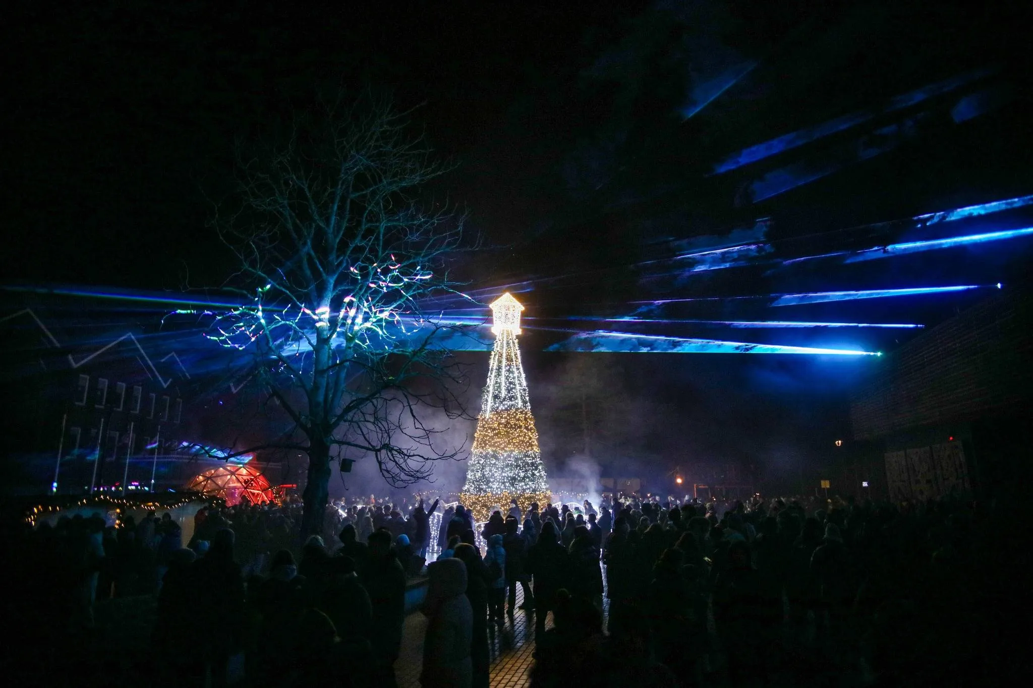 Lazerių šou Naujųjų naktį