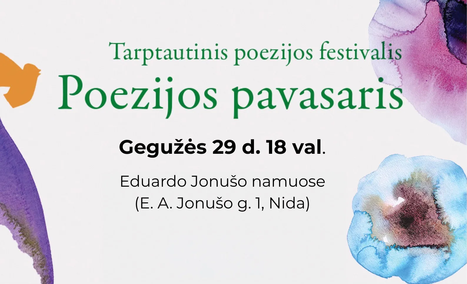 POEZIJOS PAVASARIS' 26 Eduardo Jonušo namuose