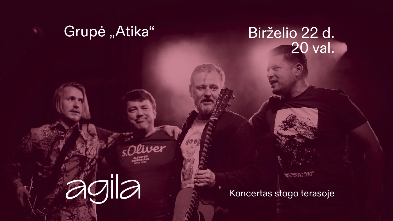Grupės „Atika“ koncertas | „Agilos“ stogo terasa