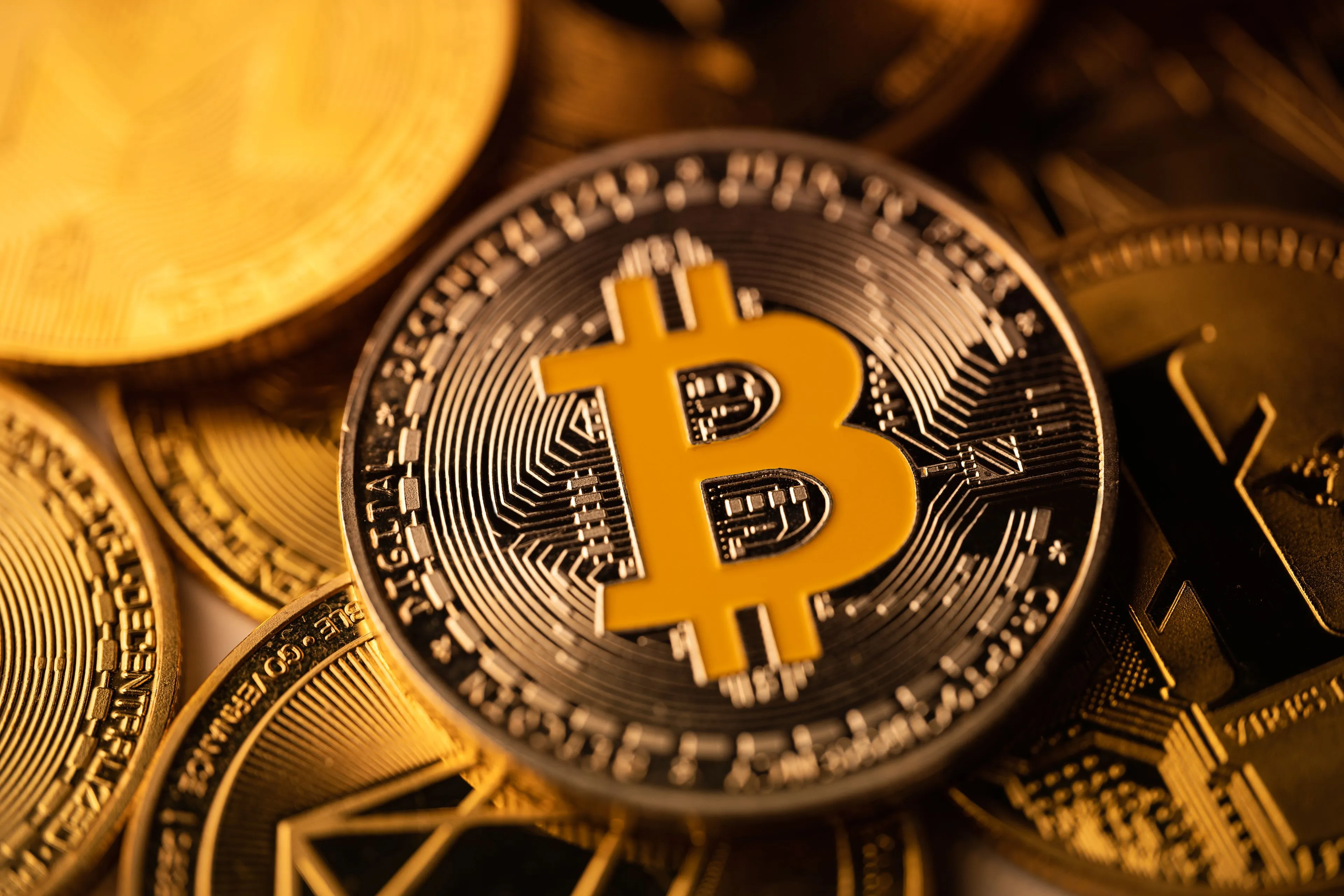 top view macro closeup of crypto bitcoin silver co 2023 11 27 05 24 53 utc