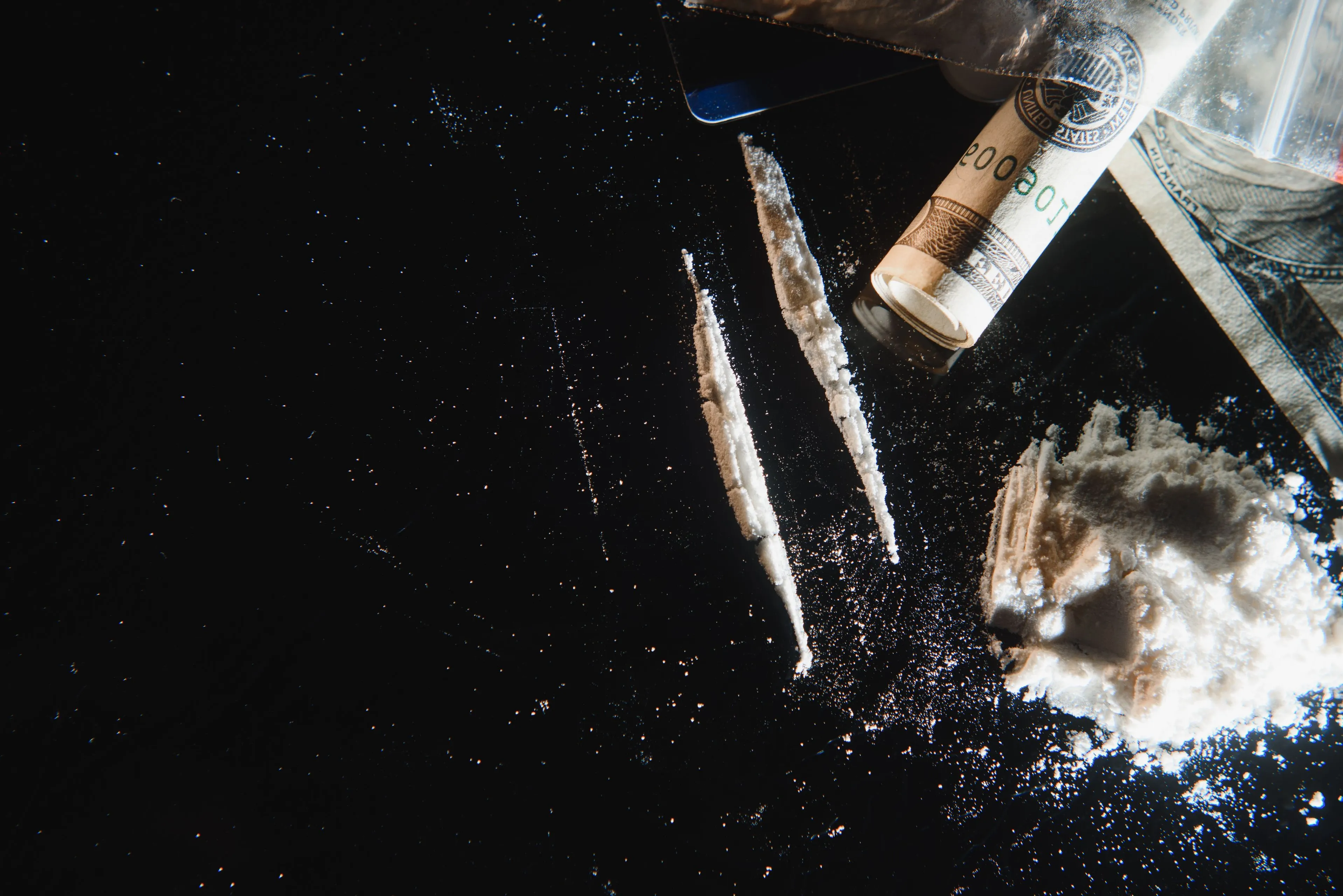 hard drugs on black table close up 2023 11 27 05 00 47 utc