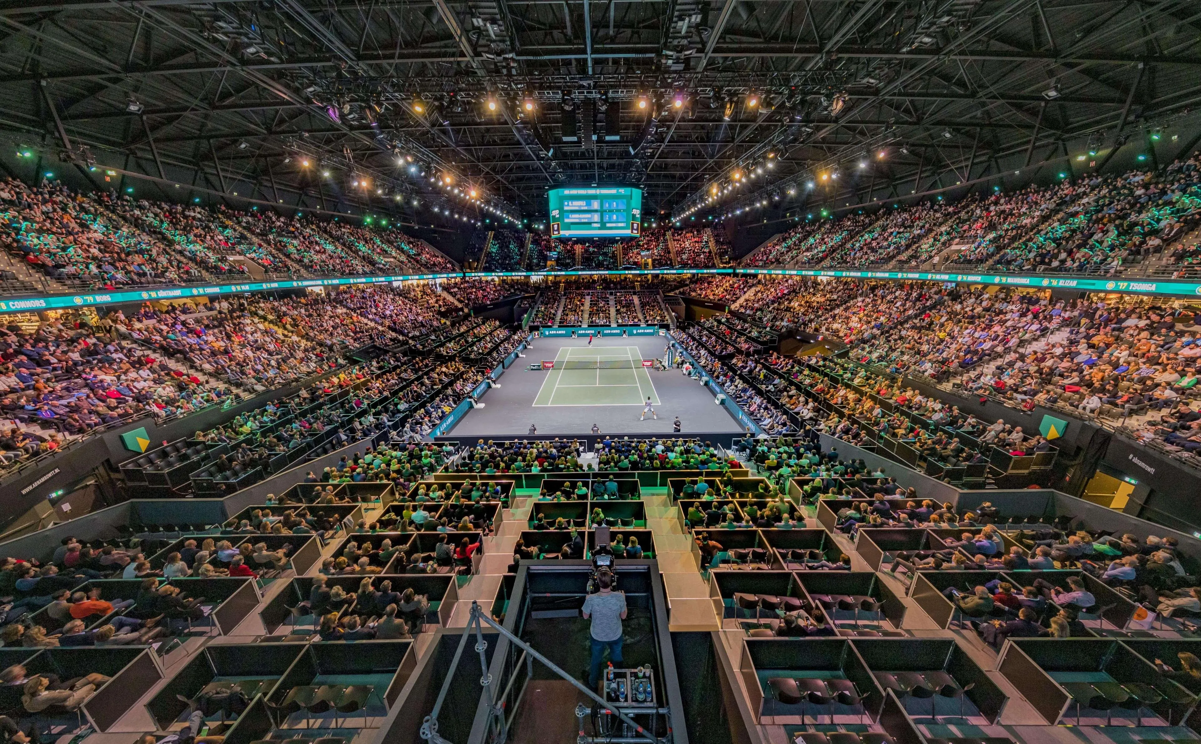 abn amro open foto van arena voor een wedstrijd