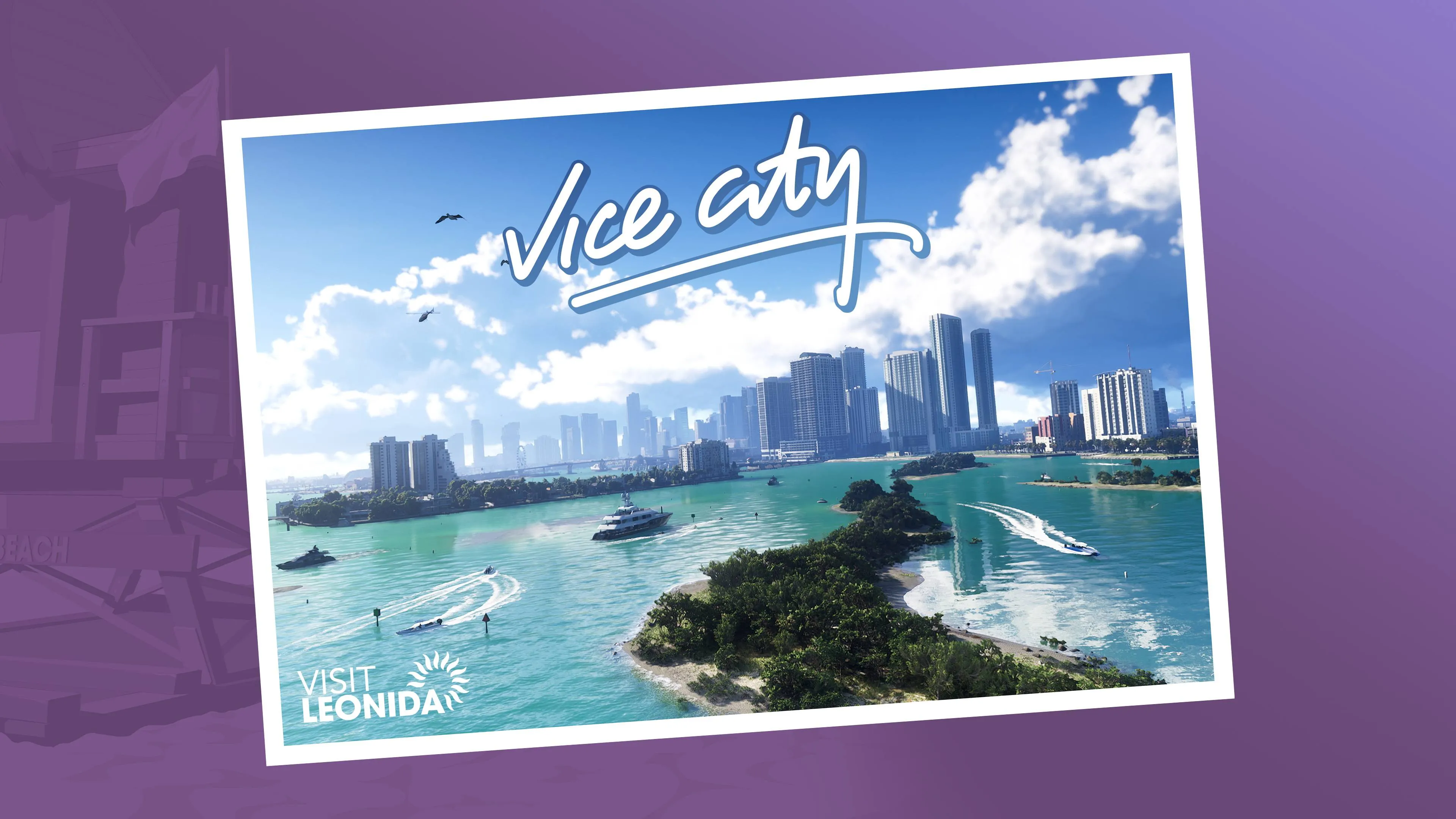 vice city postcard landscape