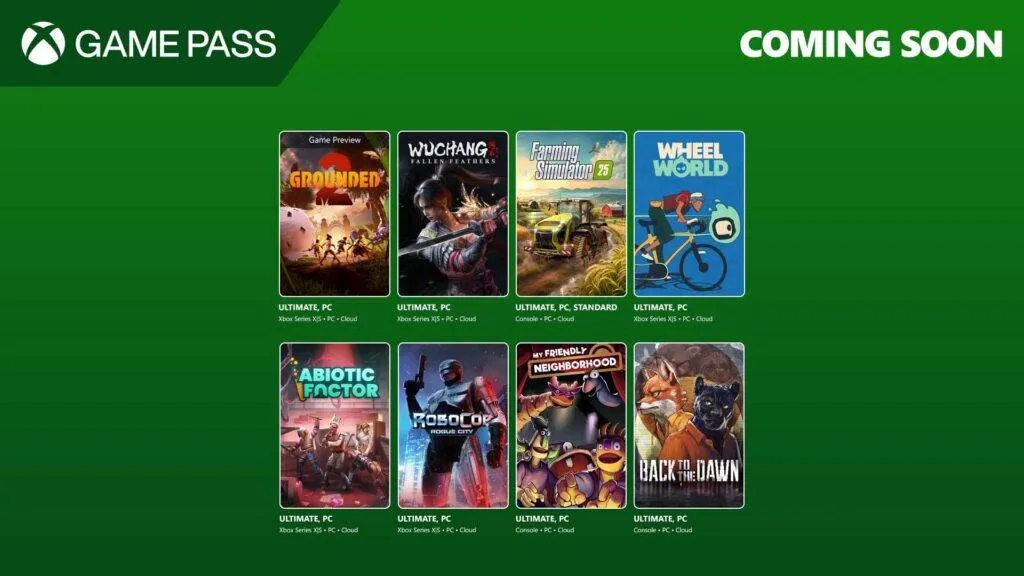 Xbox Game Pass- juli wave 2