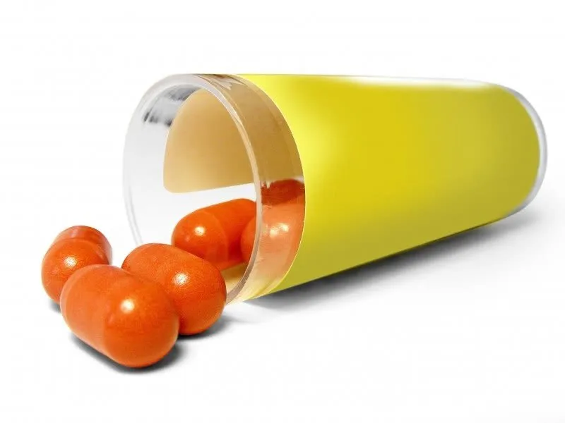 medical capsules in glass