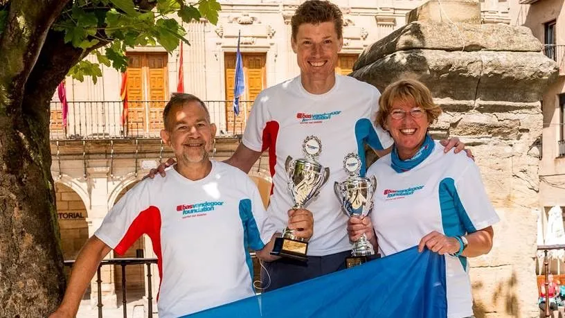 2019 03 15 cees en hester samen met bas van de goor tijdens de camino