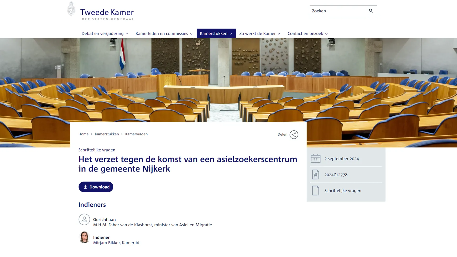 2024 09 03 vragen van mirjam bikker