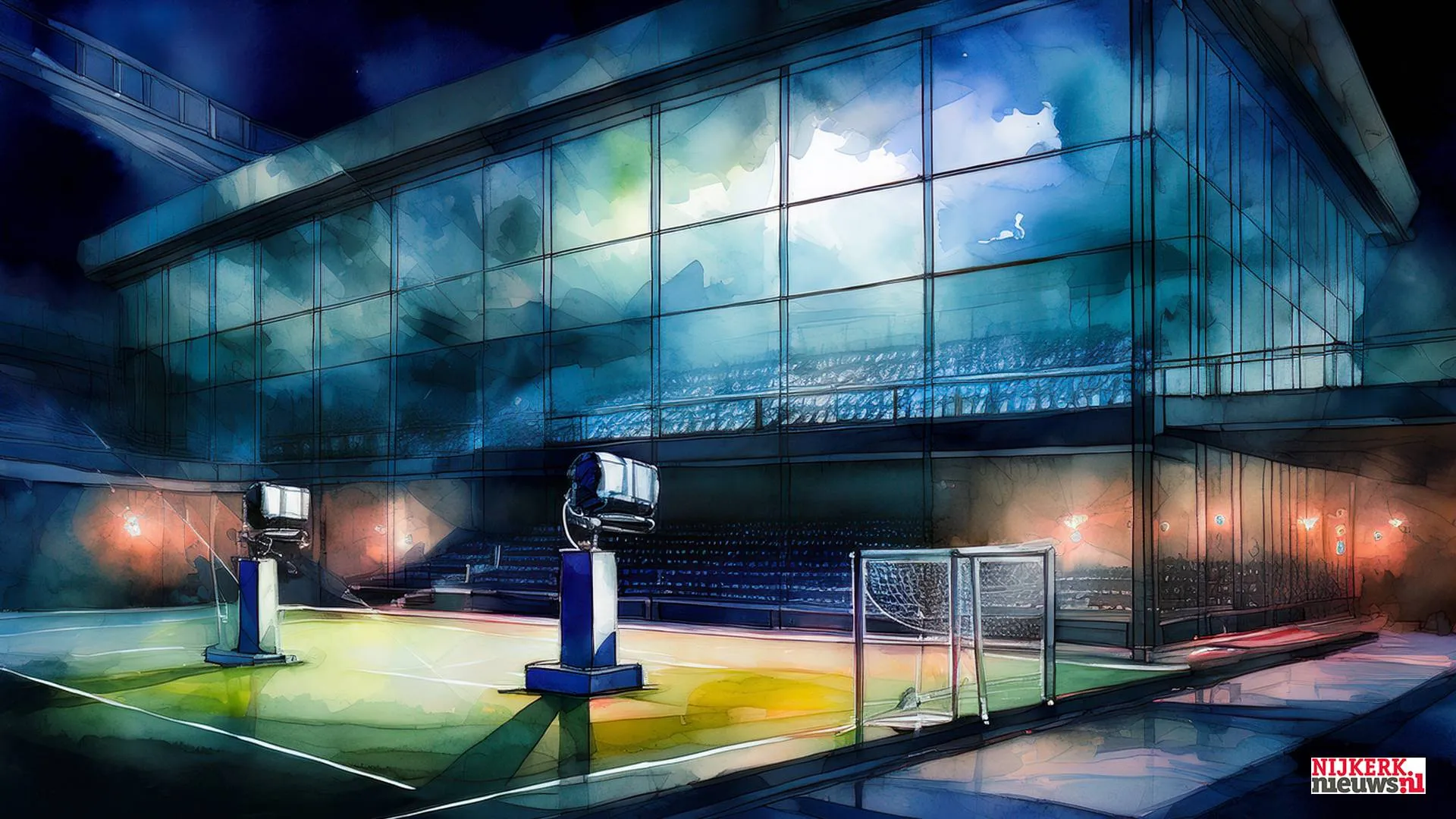 2025 06 26 sporthal met cameras in het donker