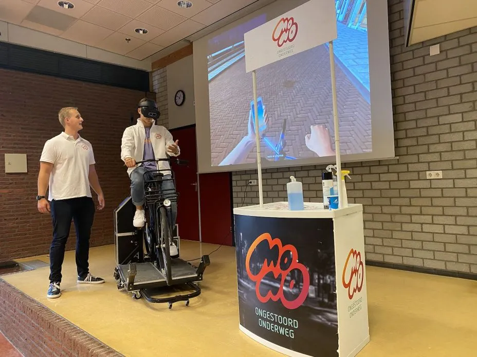 folkert op de 3d afleiding bikeklein