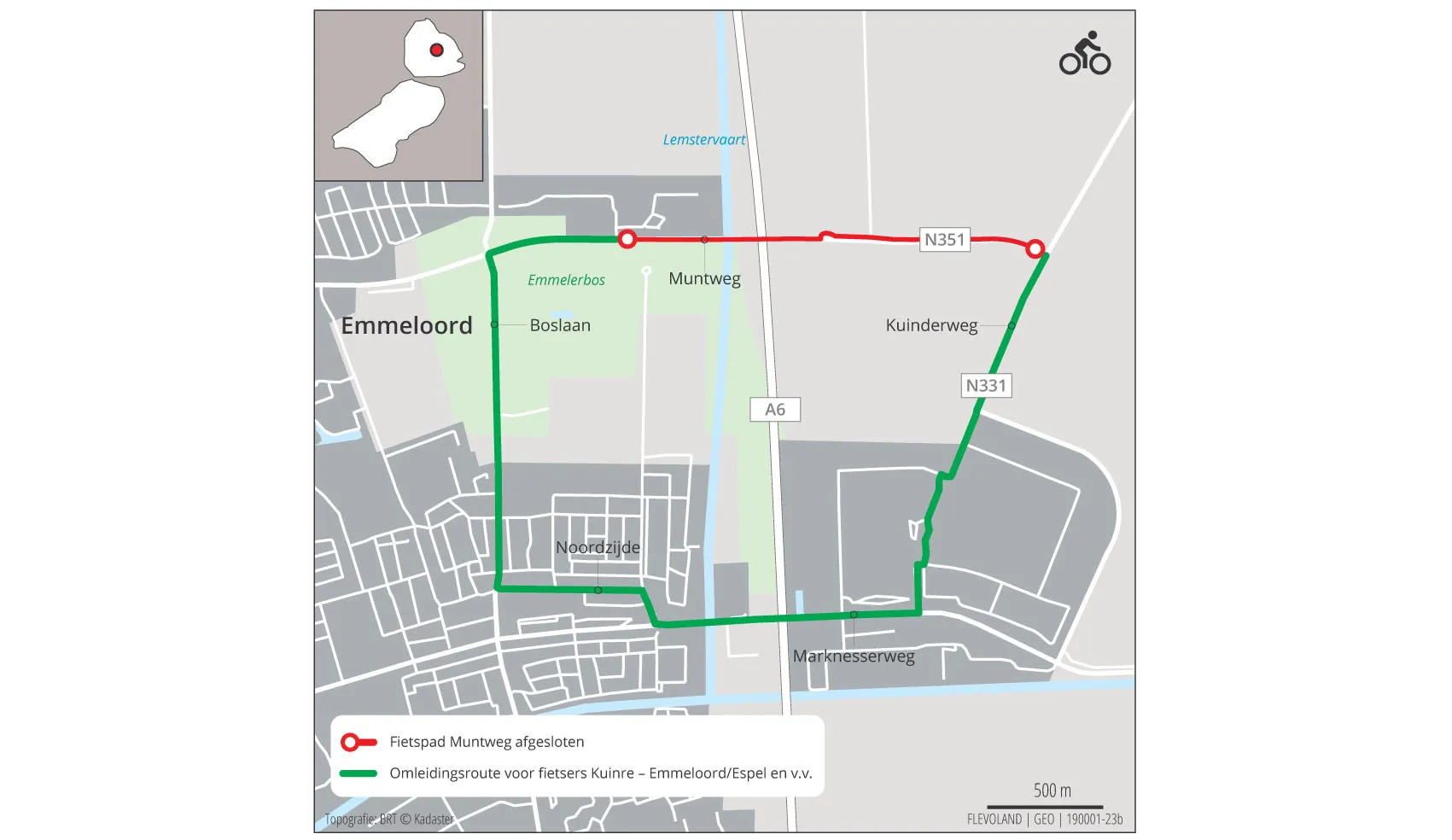 190001 omleiding 23b muntweg omleiding