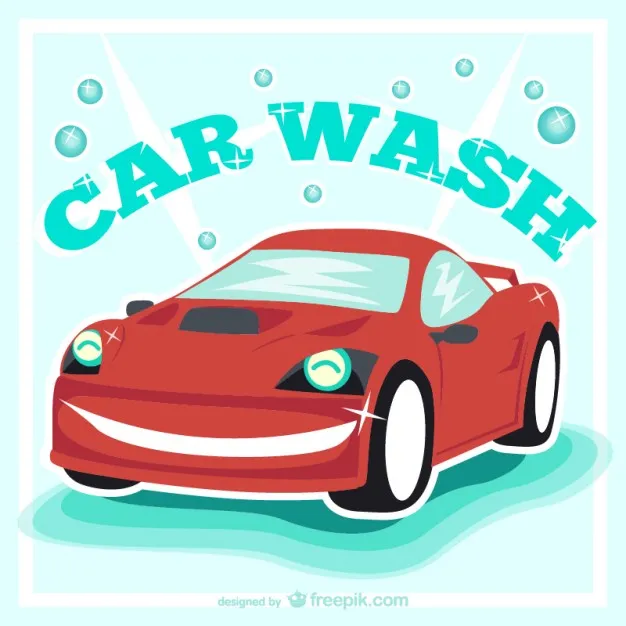 car wash vintage free vector