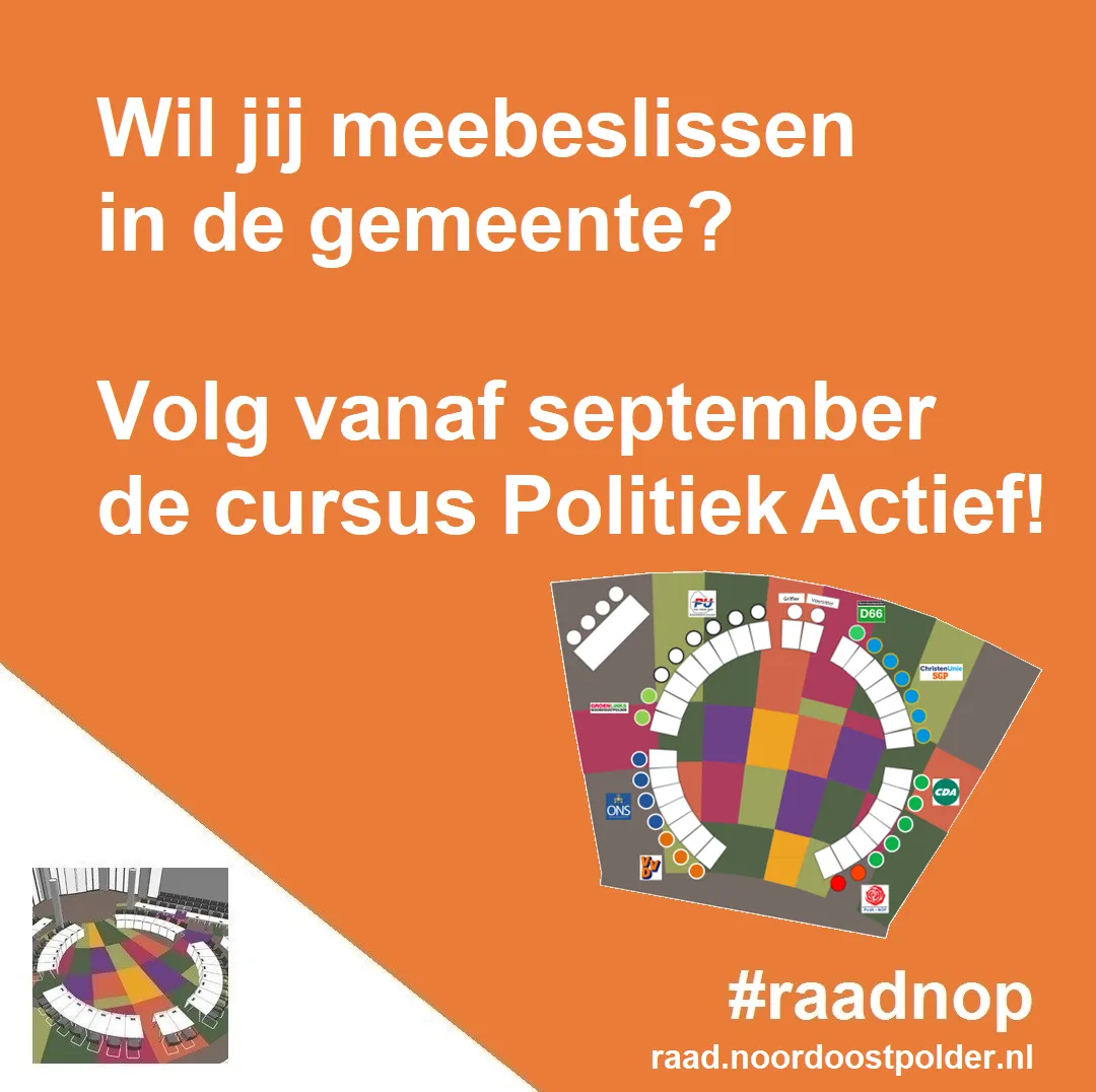 cursus politiek actief vanaf september 2023
