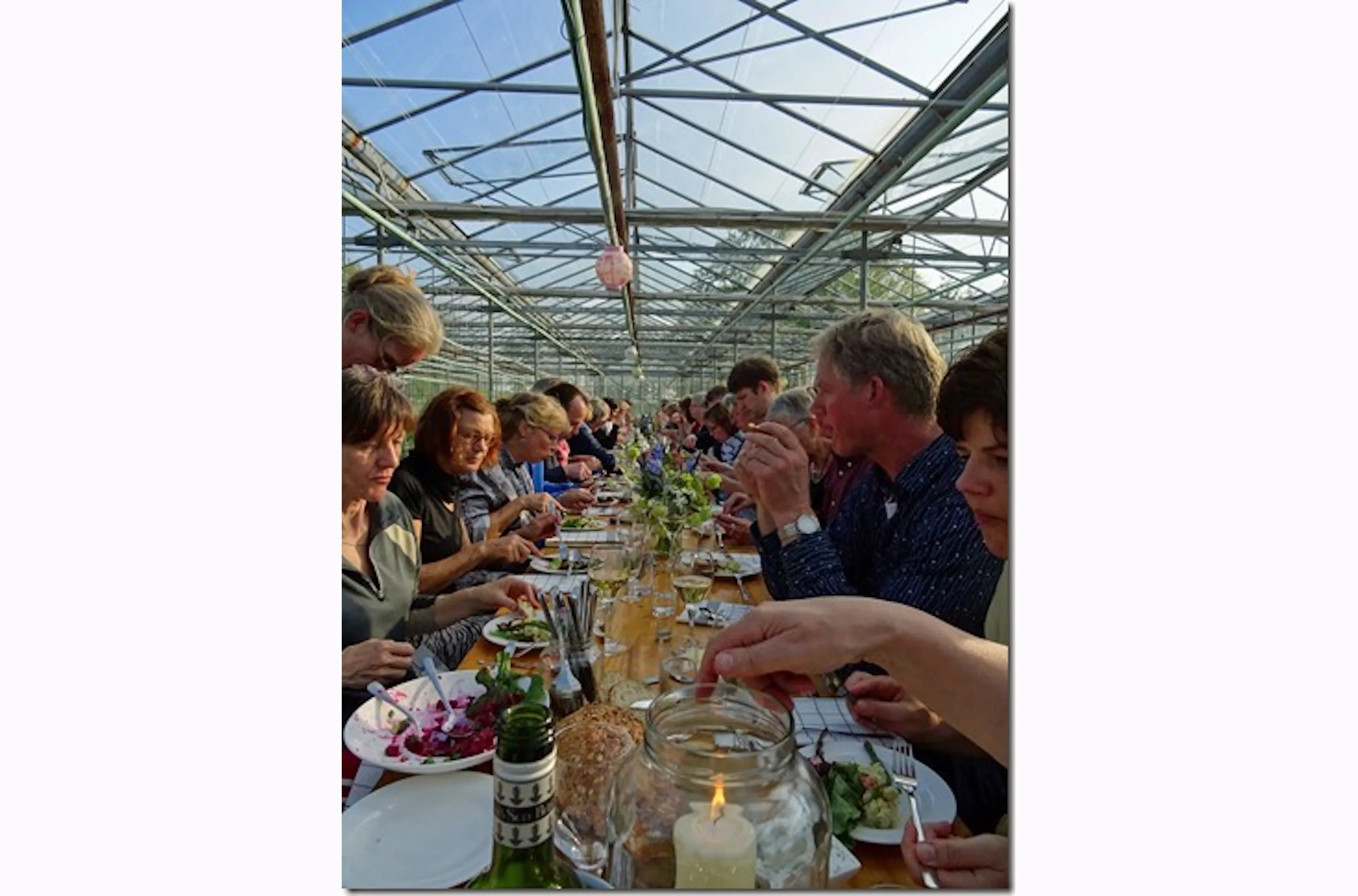 eten in de kas eigen foto