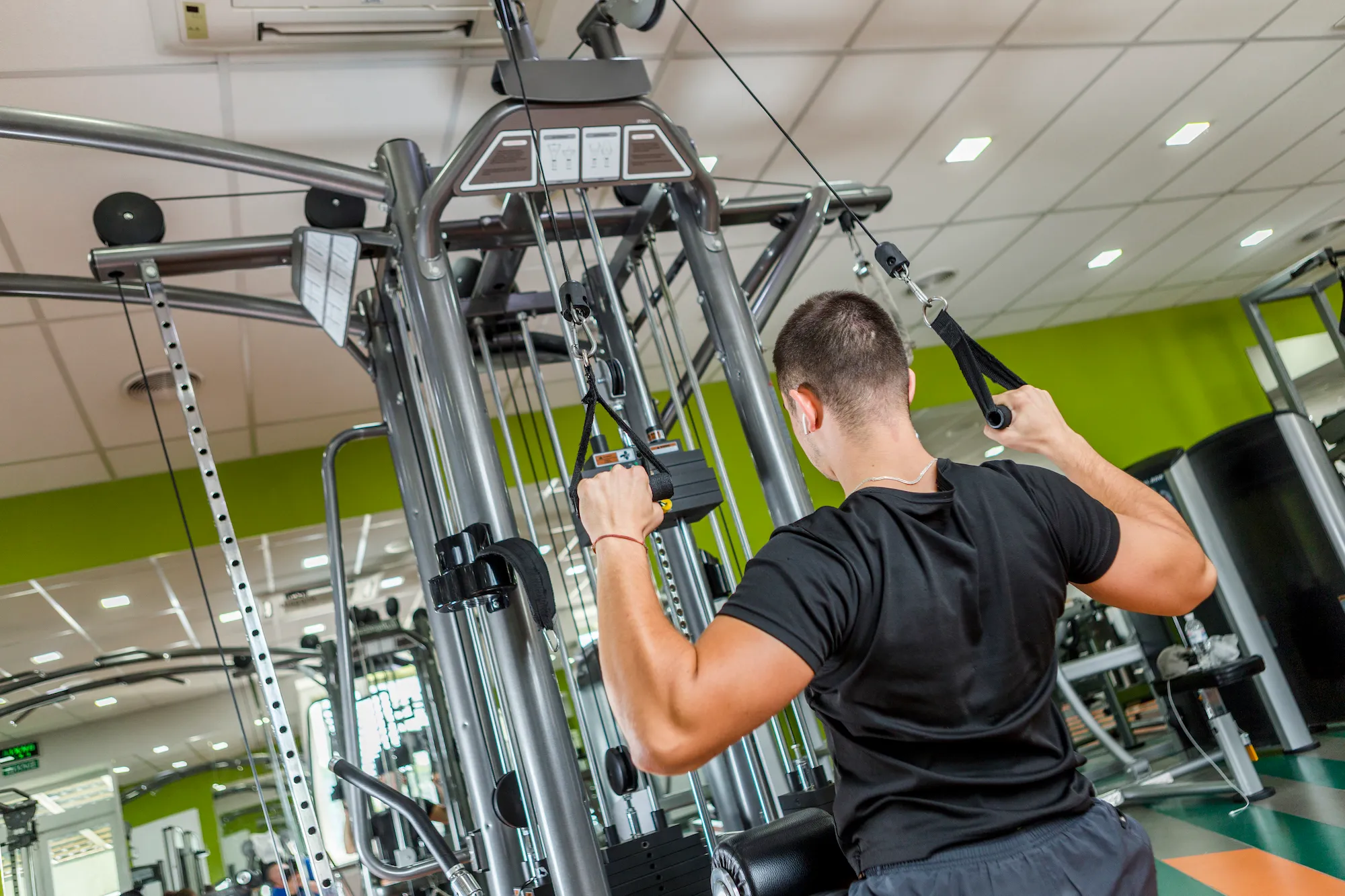 healthy man training in the gym