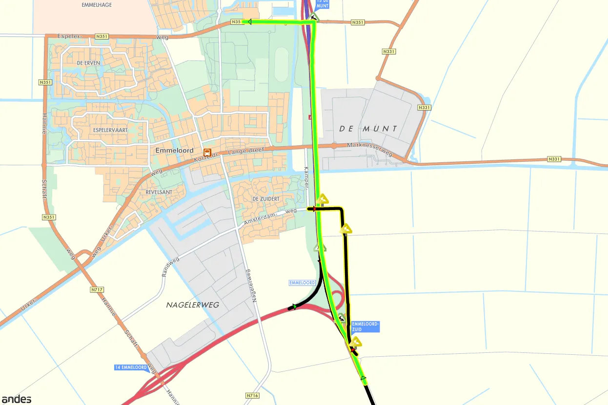 kamperweg omleiding a6