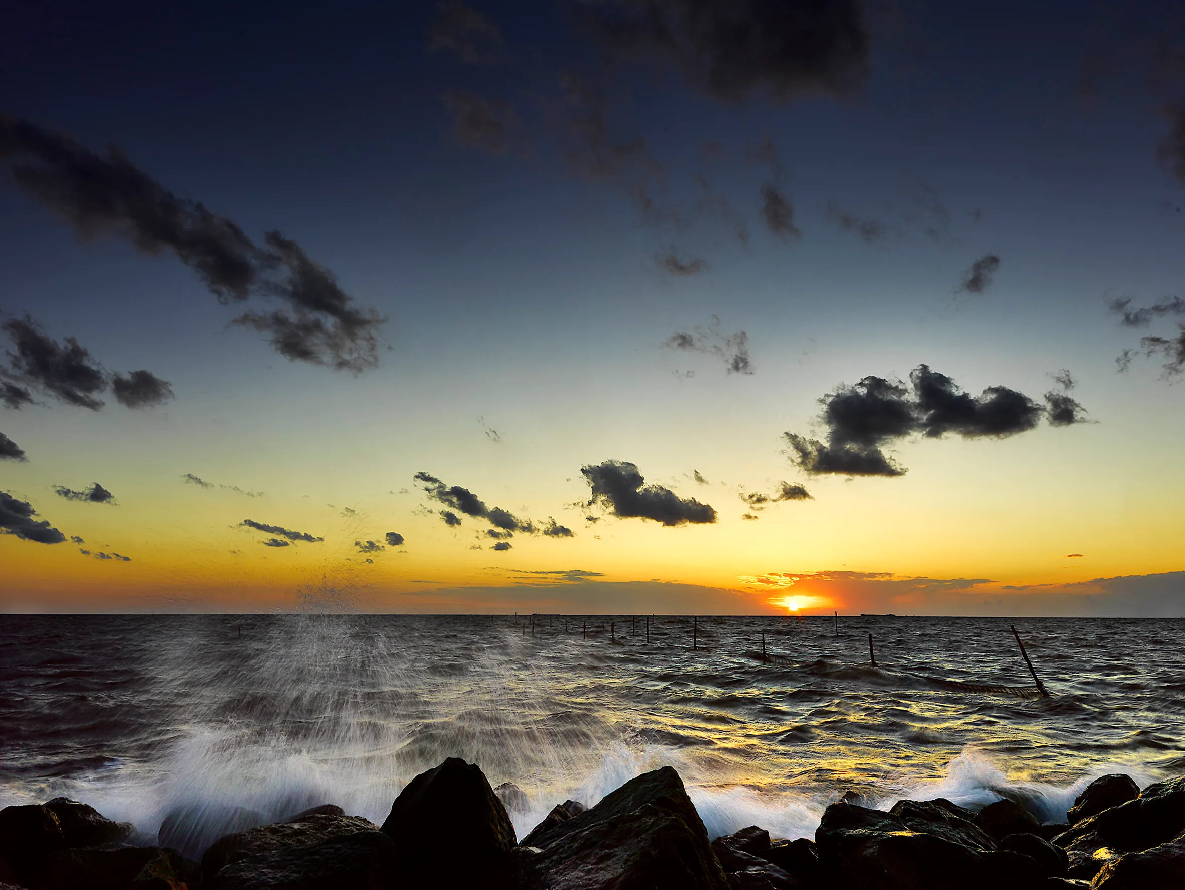 sunset ijsselmeer foto pim van der maden