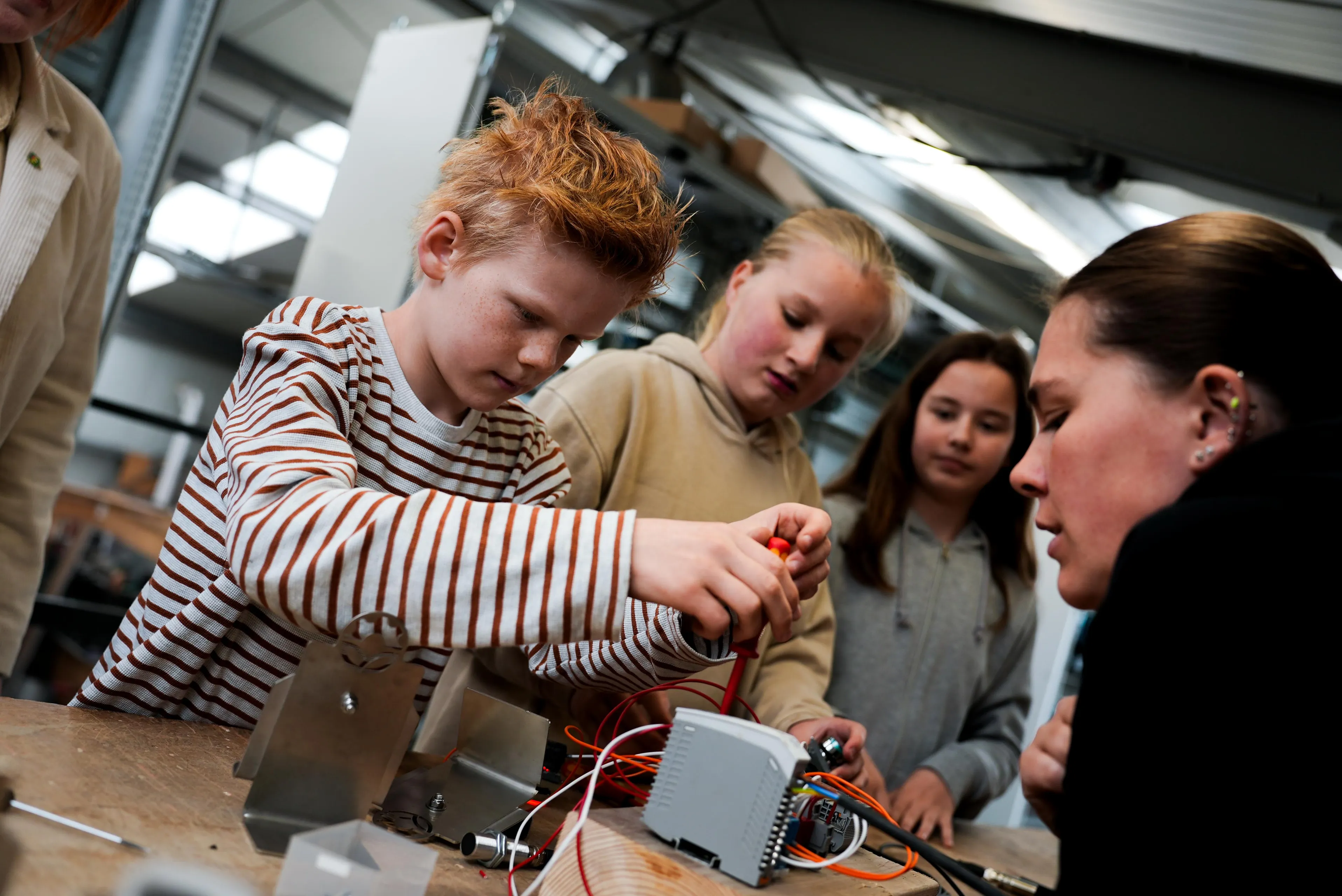 Besturingsmonteur in de dop