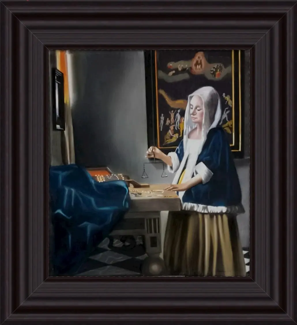 Vrouw met weegschaal Johannes vermeer