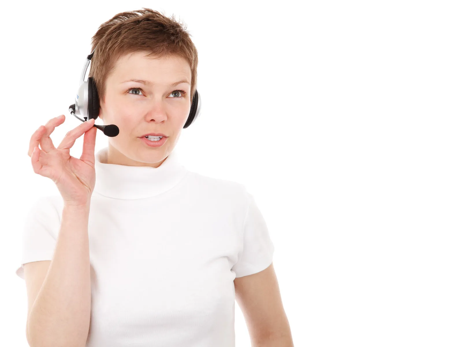 canva customer service operator on white background