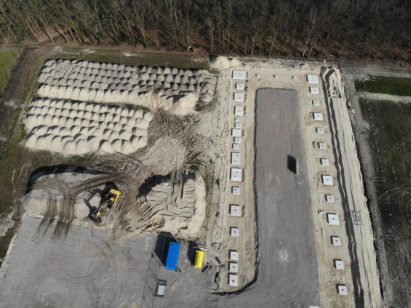 foto vanuit de lucht start bouw fase 1