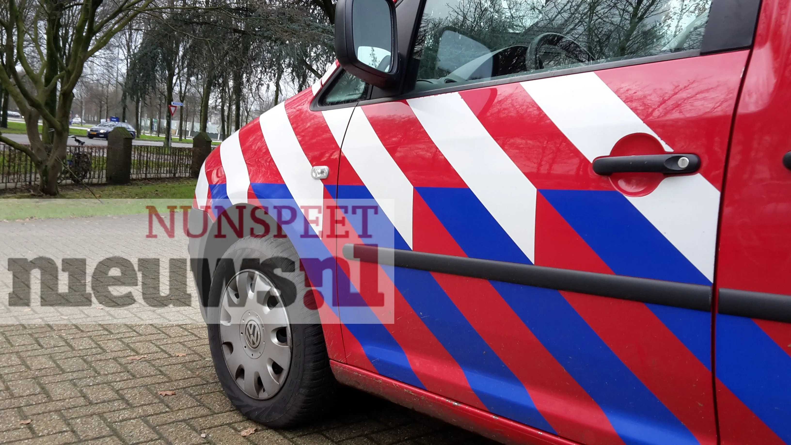 kat boom redding onder bos brandweer