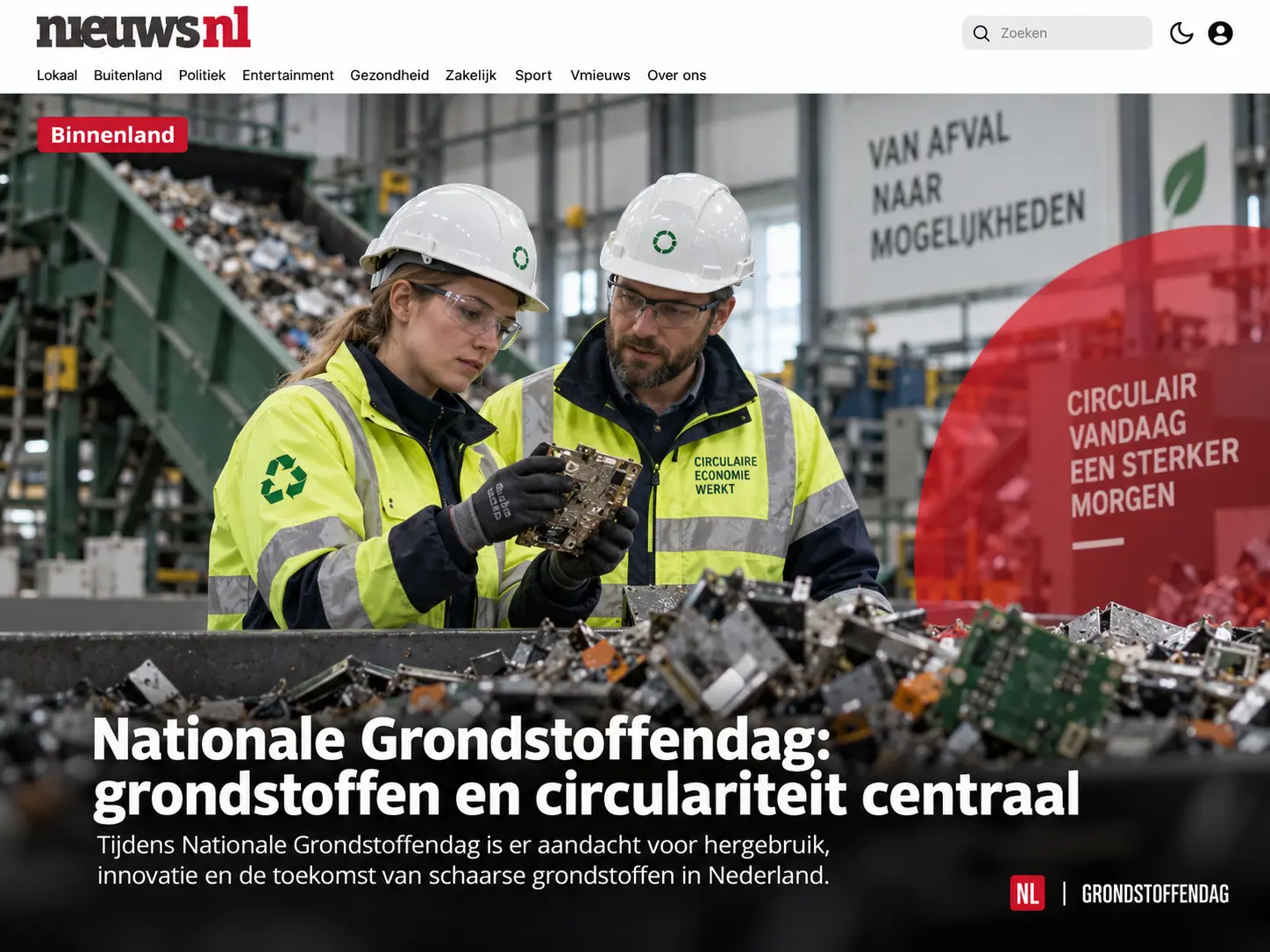 nationale grondstoffendag illustratie