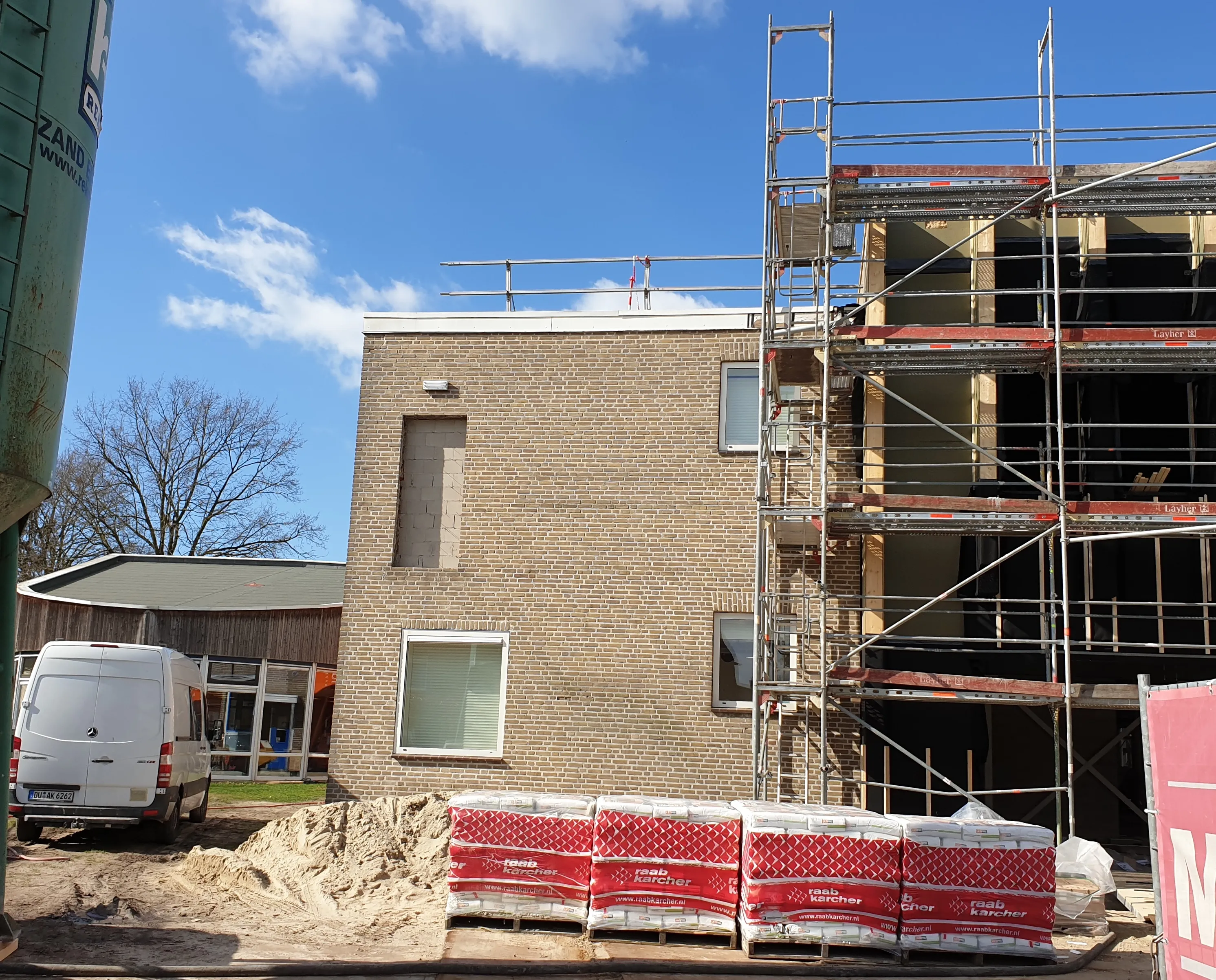 deel van de nieubouw is klaar