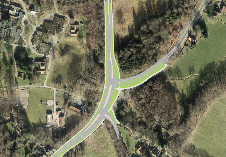 kaart nieuwe kruispunt n733 e1594816226358