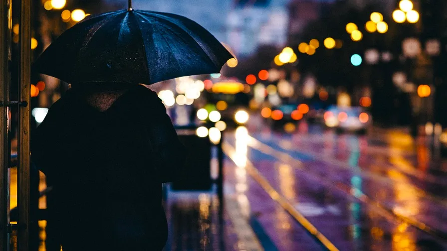 regen paraplu verkeer