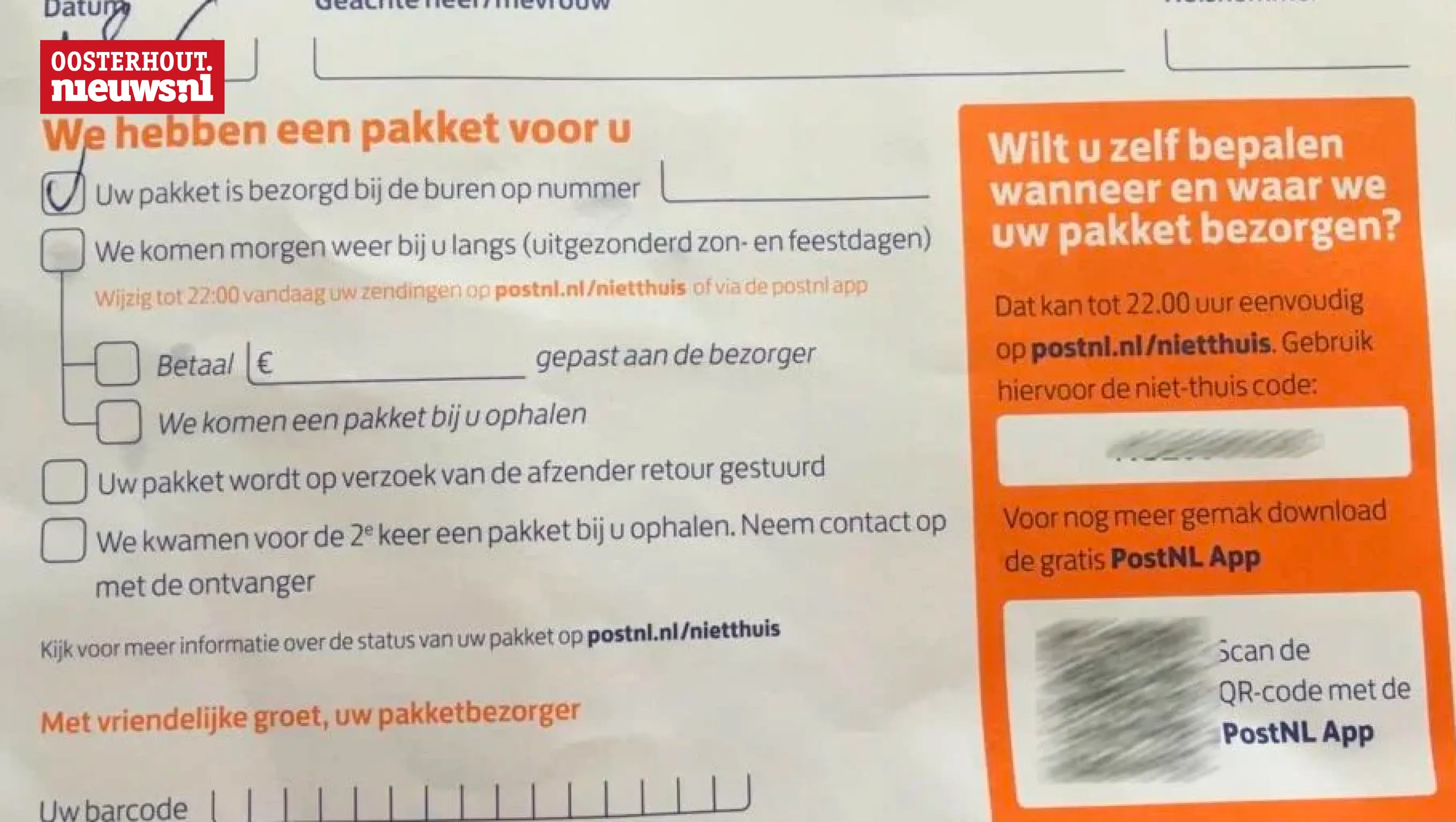 pakket gemist