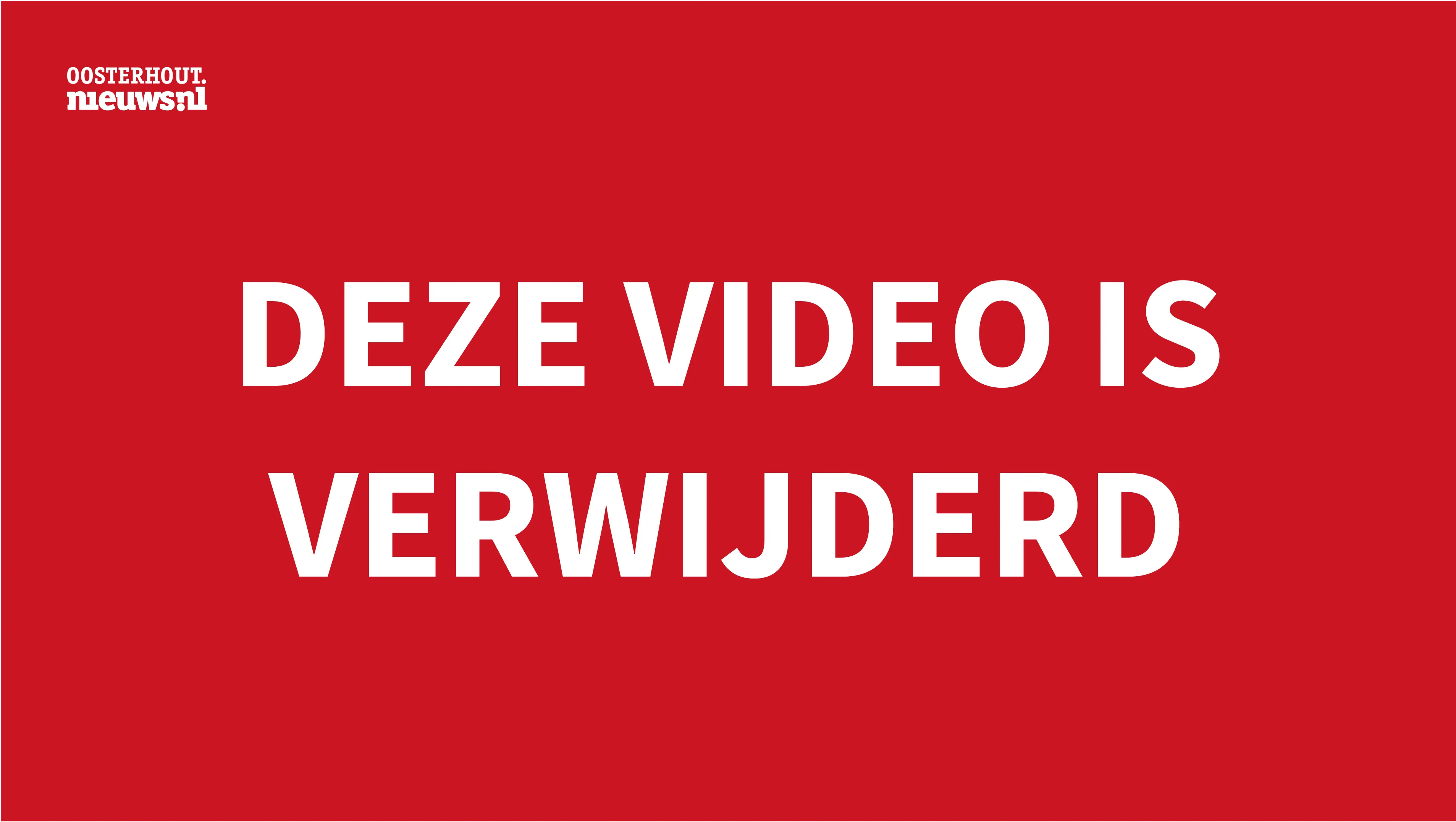 video verwijderd