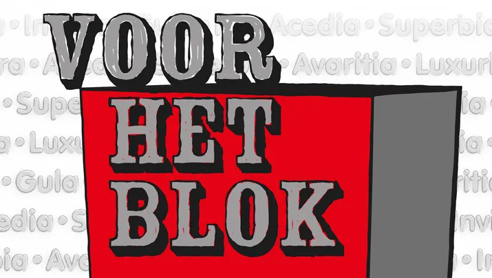 voor het blok