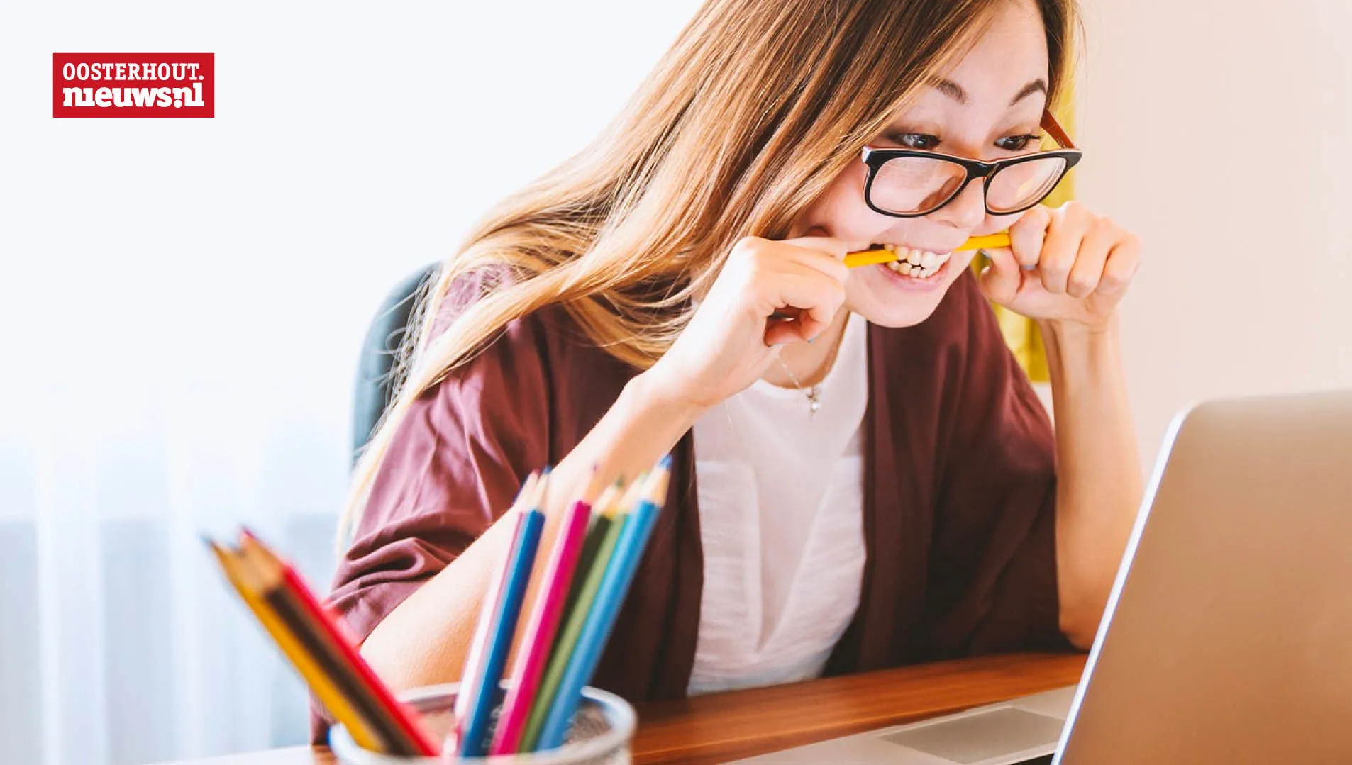 vrouw laptop studie werk