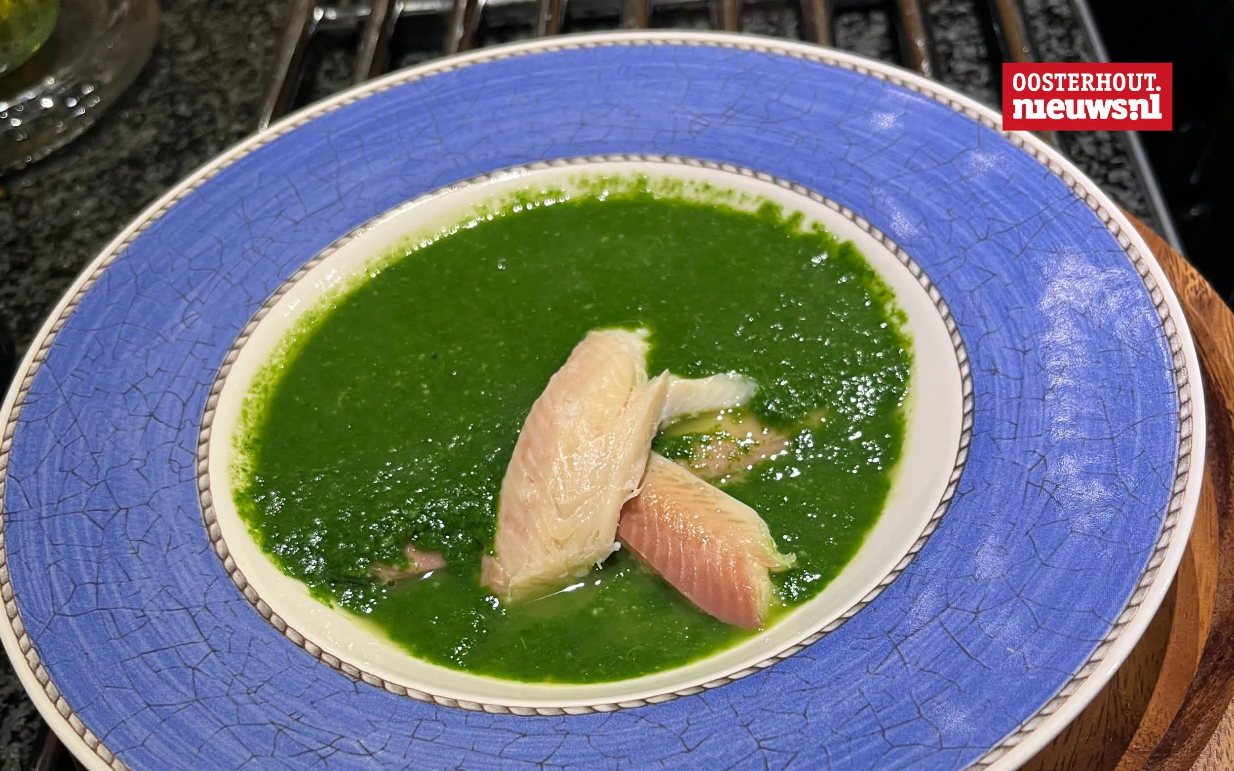 spinaziesoep met forel