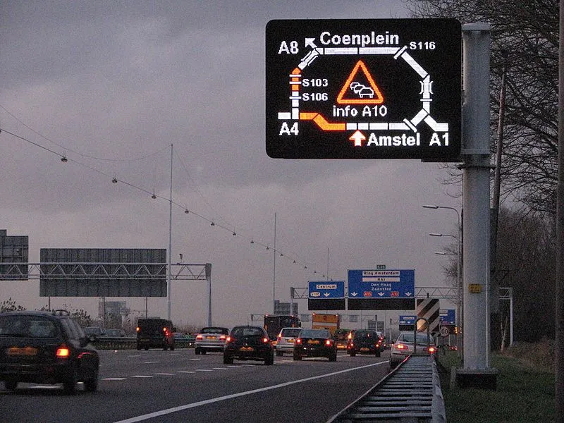 a2 signalering dynamische borden nederlandse snelweg