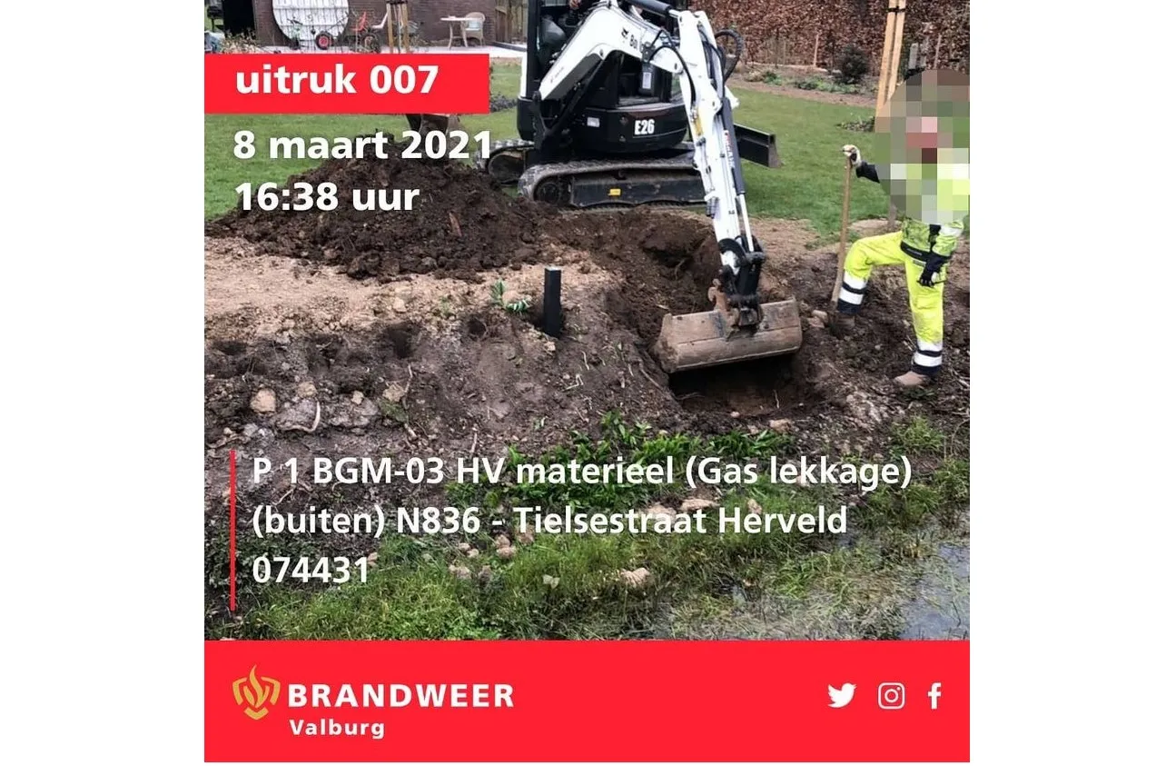 gaslekkage tielsestraat herveld