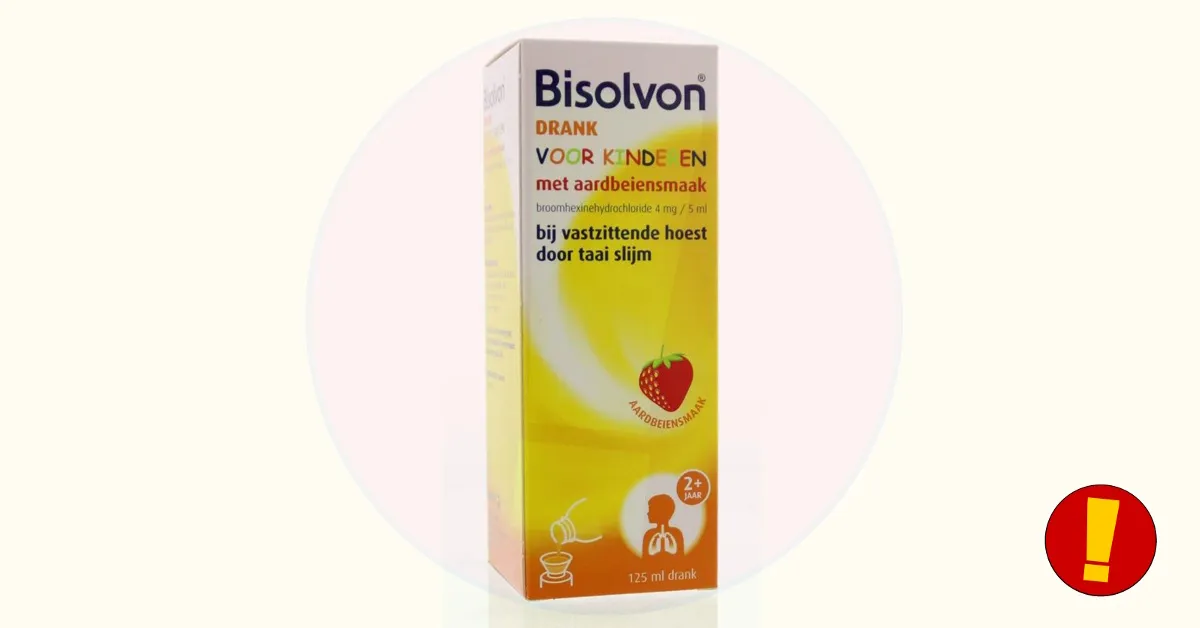 recall bisolvon drank aardbeiensmaak productfotofb
