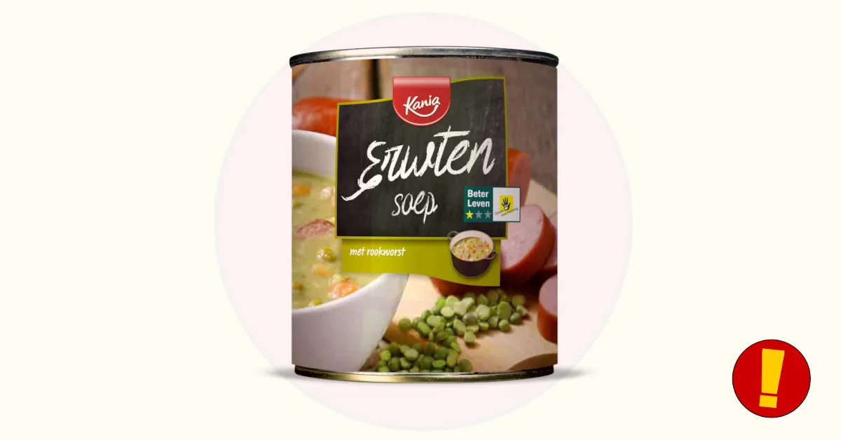recall lidl kania erwtensoep productfoto