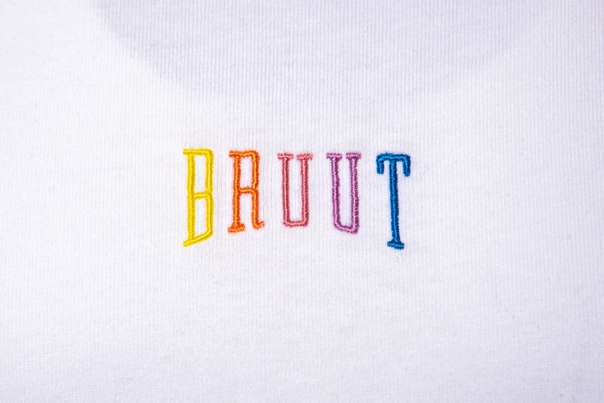bruut pride embroided logo tee white hfd027