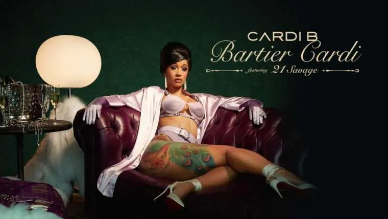cardi b dropt vandaag in samenwerking met 21 savage haar gloednieuwe track genaamd bartier cardi