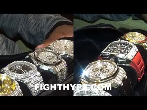 floyd mayweather laat zijn horloge collectie ter waarde van miljoenen zien