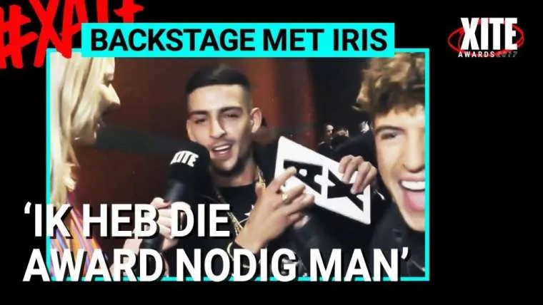 video boef jat xite award van lil kleine backstage met iris