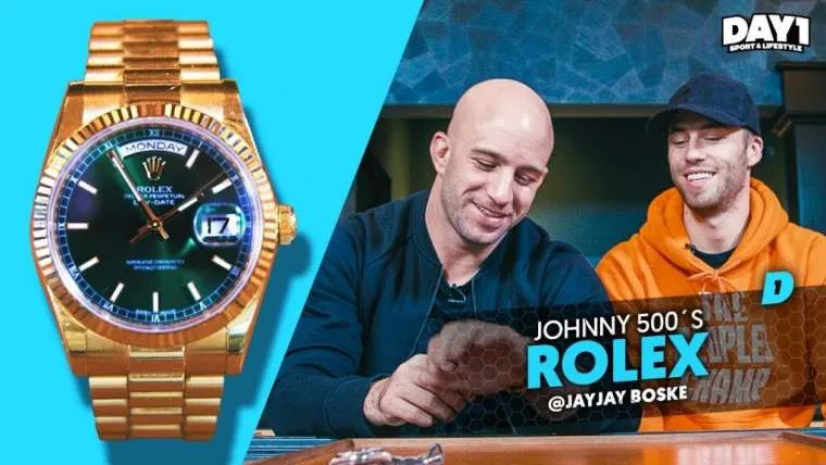video johnny 500 praat met jayjay boske over zijn gouden rolex horloge